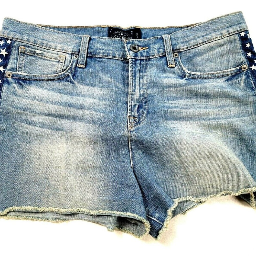 Lucky Brand Malibu Shorts Distressed American